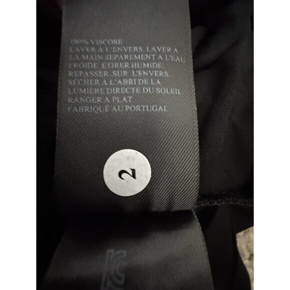 AllSaints Helix Draped Dress Indigo Black Size 2 NWT $178 Orig. Asymmetric Hem - Picture 14 of 14